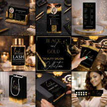  Signature Beauty Salon Black & Gold Collection