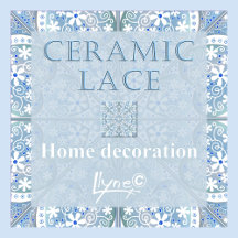 Ceramic Lace Light Blue for Home