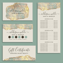 Holographic Glam Signature Script Glitter Business