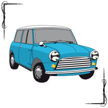 Bue British Oldtimer Mini Cooper