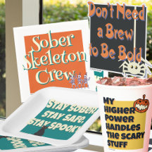 Halloween Sober Party – Recovery Slogan Designs