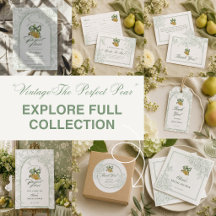 Vintage Sage Green Perfect Pair Pear Bridal Shower