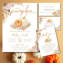 A Little Pumpkin Boho Bohemian Fall Baby Shower 