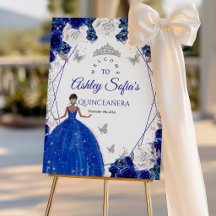 Royal Blue Silver Princess Quince Sweet 16 Suite