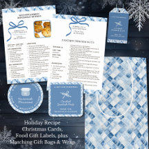 Dusty Blue Check Pattern Holiday Collection