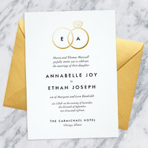 Modern Golden Rings Wedding Suite