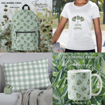 Sage Bubble Frogs - cute olive green kids pattern.