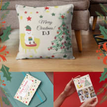 Merry Christmas tree and adorable cute teddy bear