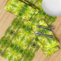 Home & Living with tropical green palm leaves