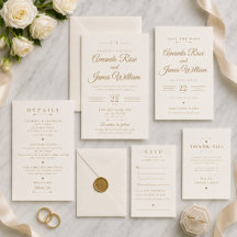 Gold Minimal Look Wedding Suite
