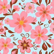 Pink Floral Mood –Pastel Vibes-Retro Flowers