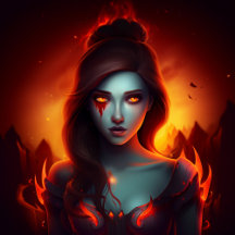 Poster Girl with Fire