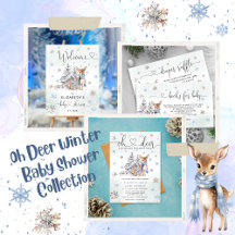 Oh Deer Winter Baby Shower Collection