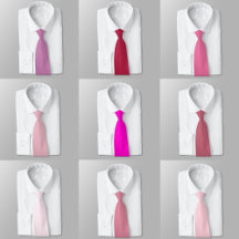 Pink Solid Color Tones Necktie Collection 