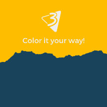 Yellow and Blue Pillows - Living Room