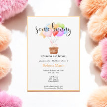 Some Bunny Rainbow Balloons Baby Shower Collection