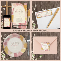 Christian Easter Brunch Pink Floral 