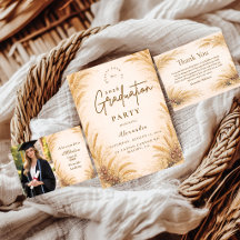 Vintage Wheat Field Graduation Party