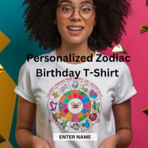 Personalized Zodiac Birthday T-Shirts