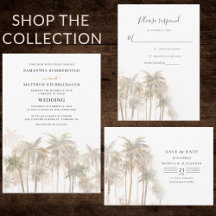 Palm Trees Modern Tropical Wedding Suite