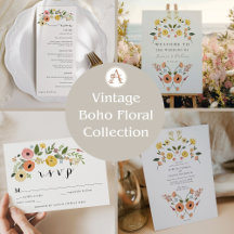 Vintage Boho Floral Wedding Suite