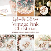 Vintage Pink Floral Christmas