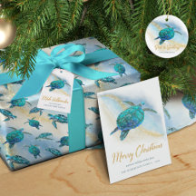 Christmas Beach Sea Turtle 