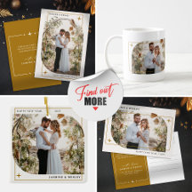 Minimalist Gold Christmas Wedding Photo