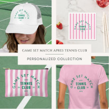 Green Game Set Match Après Tennis Club Pink Stripe