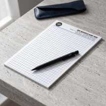 Engineering Grid Custom Logo Graph Notepad