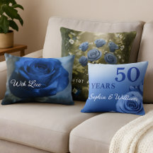 Mystical Blue Rose Pillow Collection