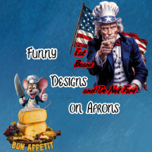 Funny Designs on Aprons