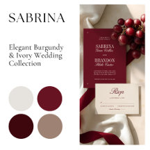 Sabrina • Elegant Burgundy & Ivory Wedding Suite