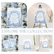 Safari Animal Dusty Blue Toile Baby Boy Shower