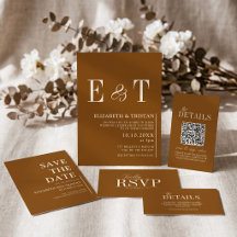Chocolate Wedding Couples Initials Collection