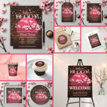 Rustic Baby in Bloom Sakura Cherry Blossom