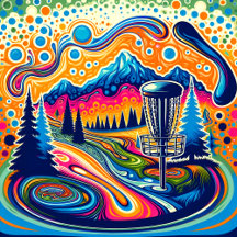 Psychedelic Disc Golf Course in the Mountains 