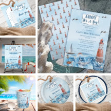 Ahoy It's A Boy Lighthouse Baby Shower or Sprinkle