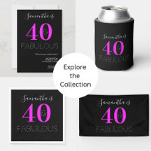 40th Birthday 40 and Fabulous Neon Pink Party 