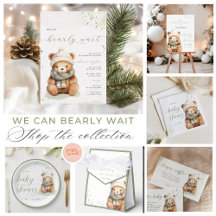 We Can Bearly Wait Sage Baby Shower
