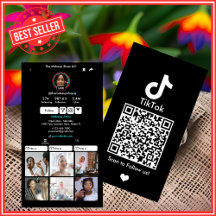 Business Cards: TikTok Social Media Theme