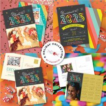 CHEERS TO 2025 COLOR STRIPES NEW YEAR CARDS