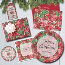 RED POINSETTIAS CHRISTMAS HOLIDAY COLLECTION