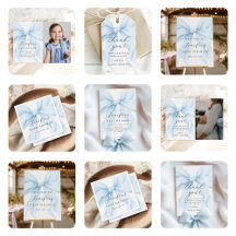 Elegant Blue Coquette Bow Collection