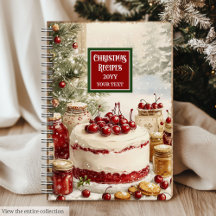 Classic Christmas Recipe Notebooks