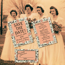 Peach, Green, and Brown Chintz