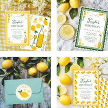 Limoncello Lemonade Lemons Birthday Collection