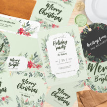 Botanical Foliage-themed Christmas Party Suite