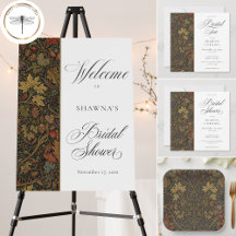 Elegant Vintage Cottage Botanical Fall Shower
