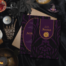 Nevermore Damask Gothic Halloween Party Suite
